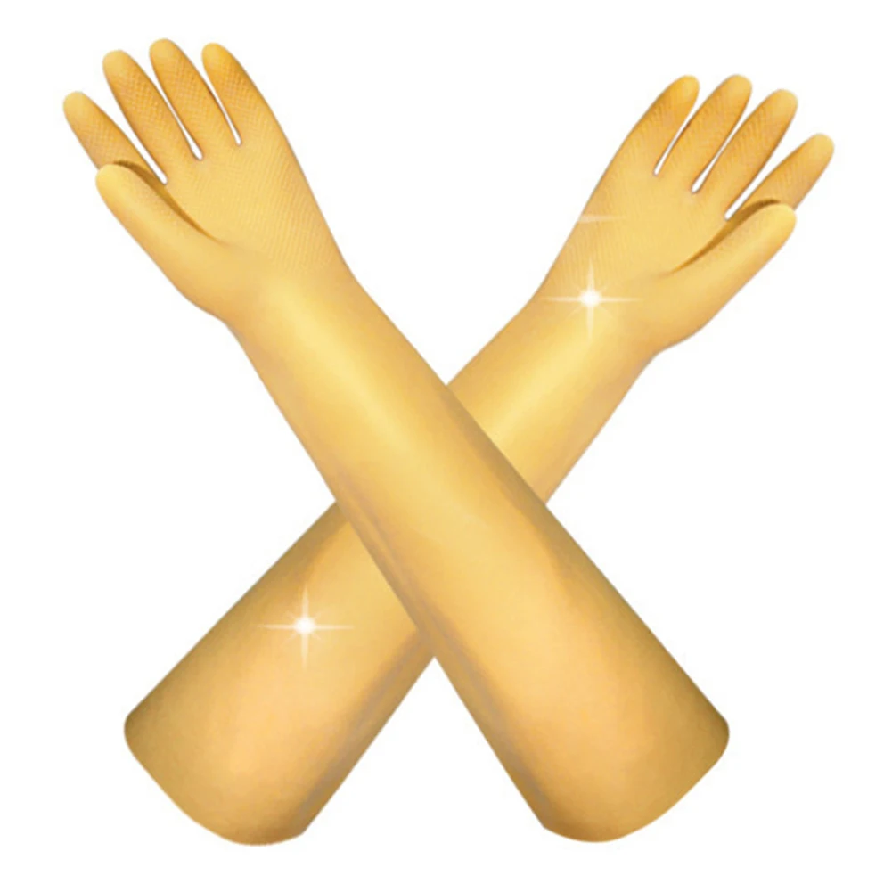Long Protective Gloves 30/40/50/60cm Acid Resistant Chemical Protection Latex Industrial Gloves for Work Household Merchandises protective gloves safety gloves