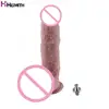 Hismith 9" Huge Silicone Flesh dildo Suction cup base KlicLok System Premium sex machine 5cm Diameter big Dildo for women 1