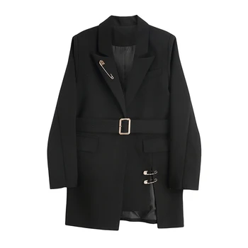 

Women's Blazer Casual Long Sleeve Lapel Button Slim Work Office Jacket blazer Fashion Design Sense One Button Temperament