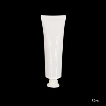 

White Cosmetic Tube 50ml with White/Black Octagonal Rotating Cover