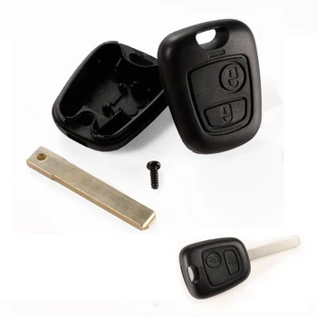 

Shell key plip for remote car Peugeot 207 307 407 107 307 SW 308 2 fob buttons box