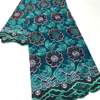 

Swiss lace fabric 2020 Hot selling embroidery African lace fabrics With stones Dry cotton Swiss voile lace in Switzerland