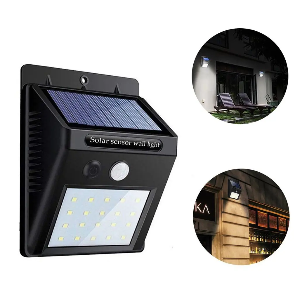 Luces Solares,Sensor de Movimiento Luz de Pared Jardin 25 Led Energia Solar con