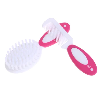

2Pcs Baby Boy Girl Brush Comb Set Portable Bath Wash Brush Newborn Baby Care Accessory Baby Hair Brush Head Massager