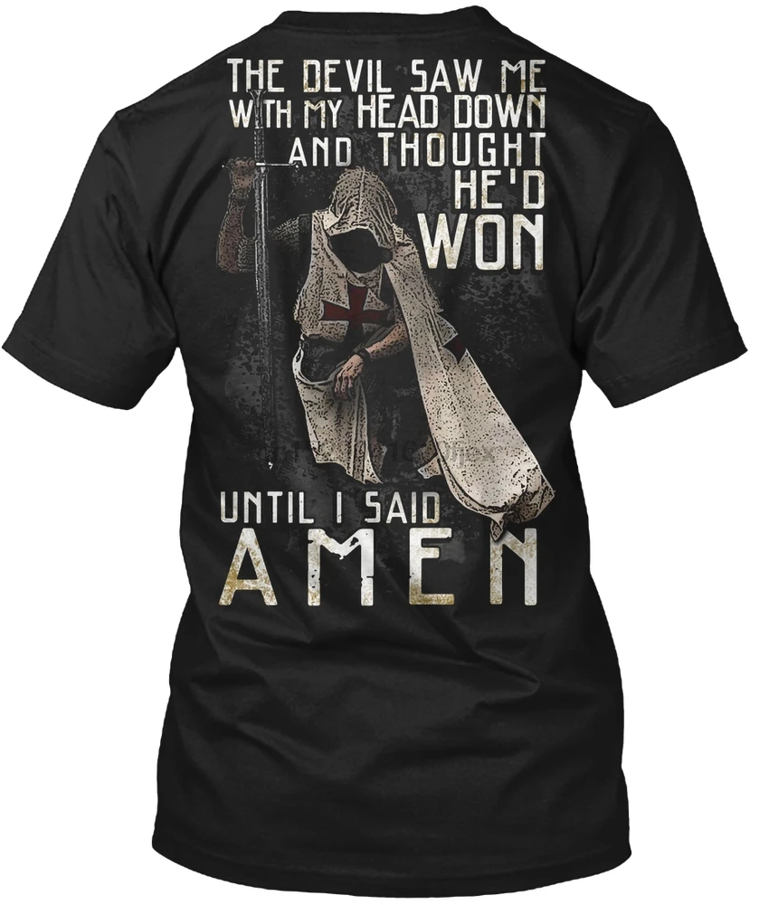 Men t shirt Crusader - The Devil Saw Me tshirts Women t-shirt |