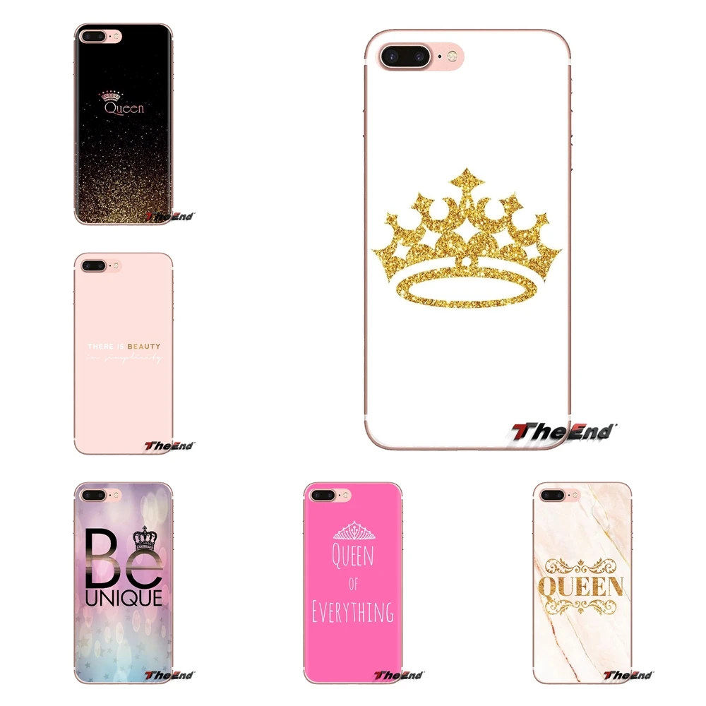 Golden Queen's Wallpapers For Samsung Galaxy S2 S3 S4 S5 MINI S6 S7 edge S8 S9 Plus Note 2 3 4 5 8 Coque Fundas Soft Case Covers |