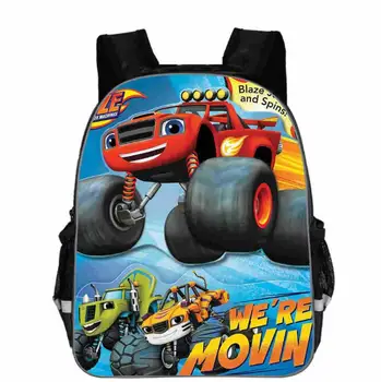 

New Blaze and Glory Backpack Kindergarte Children Animal School Bags For Toddler Boys Girls Mochila Gift Bolsa