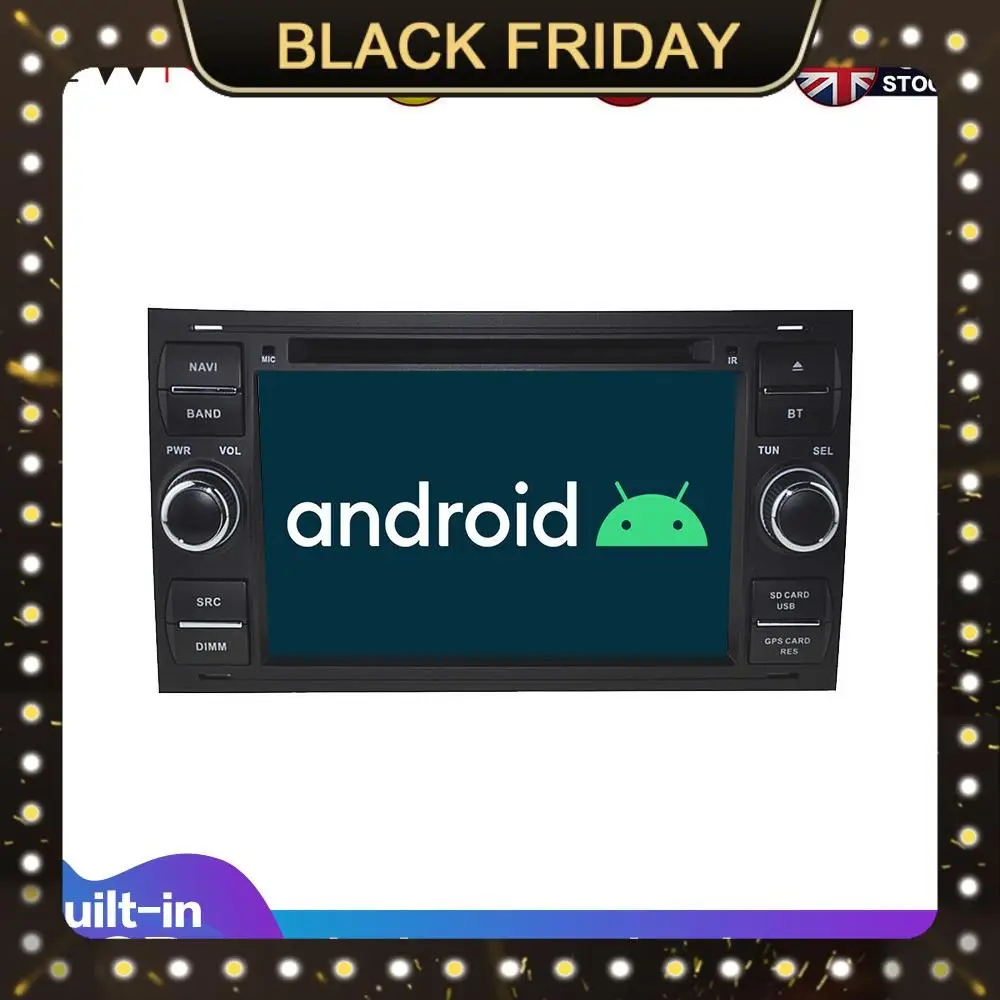 

Android 9.0 8 core Car DVD player GPS Navigation For FORD FOCUS C-MAX FIESTA FUSION GALAXY TRANSIT KUGA Multimedia system Auto