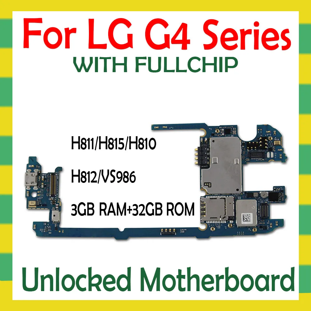 Для LG G4 H815 H810 H812 H811 H818 VS986 оригинальная материнская плата с полным чипом