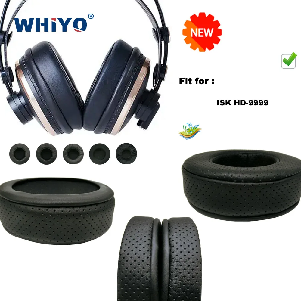 

Replacement Ear Pads for ISK HD-9999 HD9999 HD 9999 Headset Parts Leather Cushion Velvet Earmuff Headset Sleeve Cover