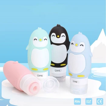 

90ml Travel Carrying Multi-function Cartoon Animal Sub-bottle Portable Squeeze Bottle Silicone Cartoon Small Empty Bottle