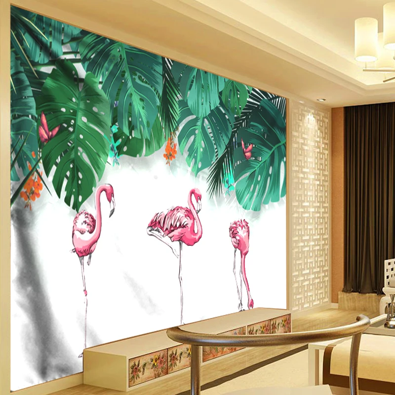 

Chic Flamingo Tapestry Plant Leaves Watercolor Hanging Wall Tapestries Mandala Bohemian Tapestry Landscape Wallpaper Wall Art