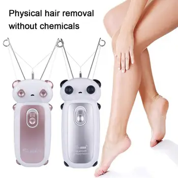 

1PC Electric Cotton Thread Epilator Lady Hair Remover Rechargeable Pull Surface Painless Depilation Woman Device Defeath
