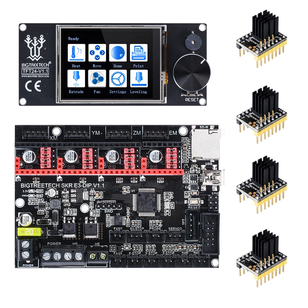 32 битная плата управления BIGTREETECH SKR E3 DIP V1.1 + TMC2208 TMC2130 TFT24 для принтера Ender 3 Pro/5 VS V1.3