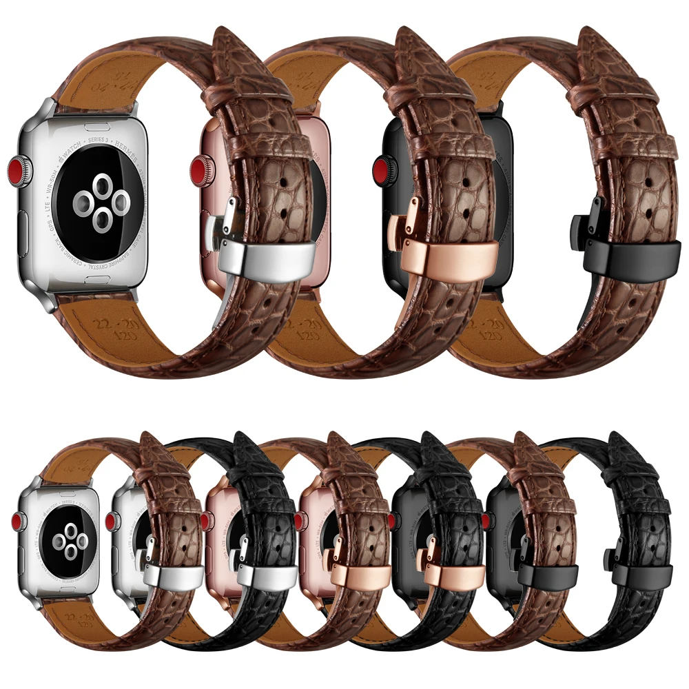Кожаный ремешок для Apple watch 5 4 band 44 мм 40 мм iwatch 3 band 42 мм 38 мм топ процесс браслет ремень Aeecssories2