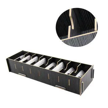 

Practical Business Card Case Wooden Desk Name Card Classification Box Name Card Holder Organizer for Office