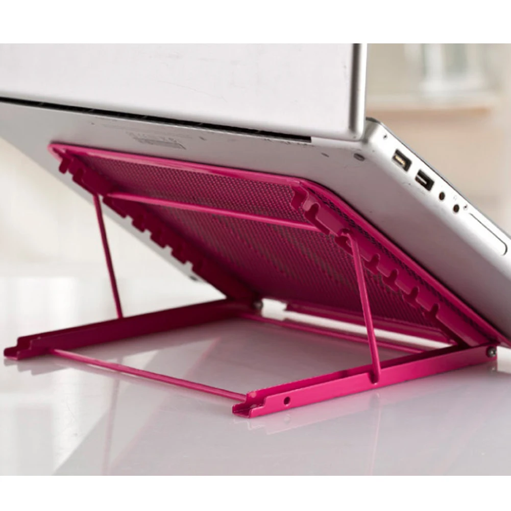 

Portable desktop folding cooling frame metal mesh non-sliding bracket adjustable notebook bracket ventilation laptop bracket