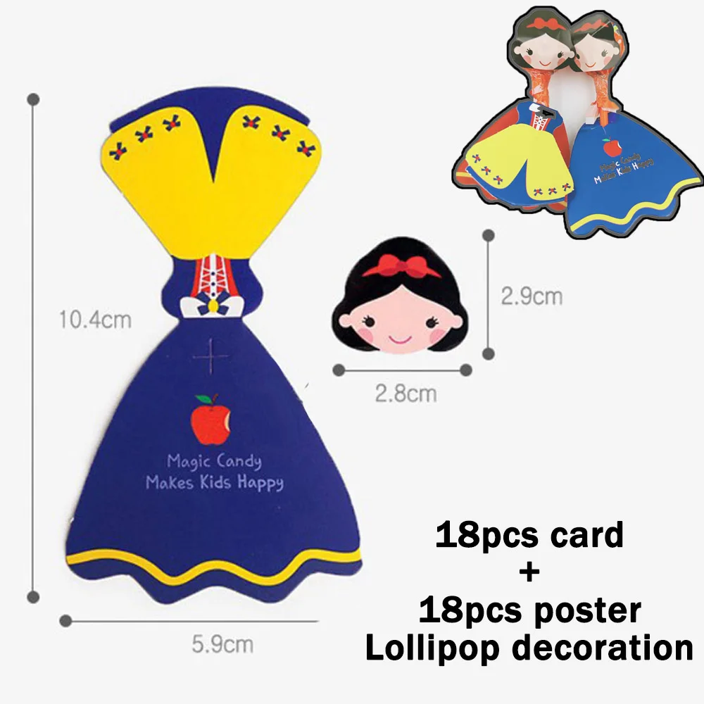 6 шт. принцесса пузырь наклейки мультфильм детский подарок на день рождения ToyChild награда вечерние сувениры DIY милые 3D стерео ПВХ пузырь Стикеры - Цвет: 36 Lollipop Card