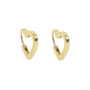 

delicate dainty 925 sterling silver jewelry mini small heart shaped huggie hoop earring