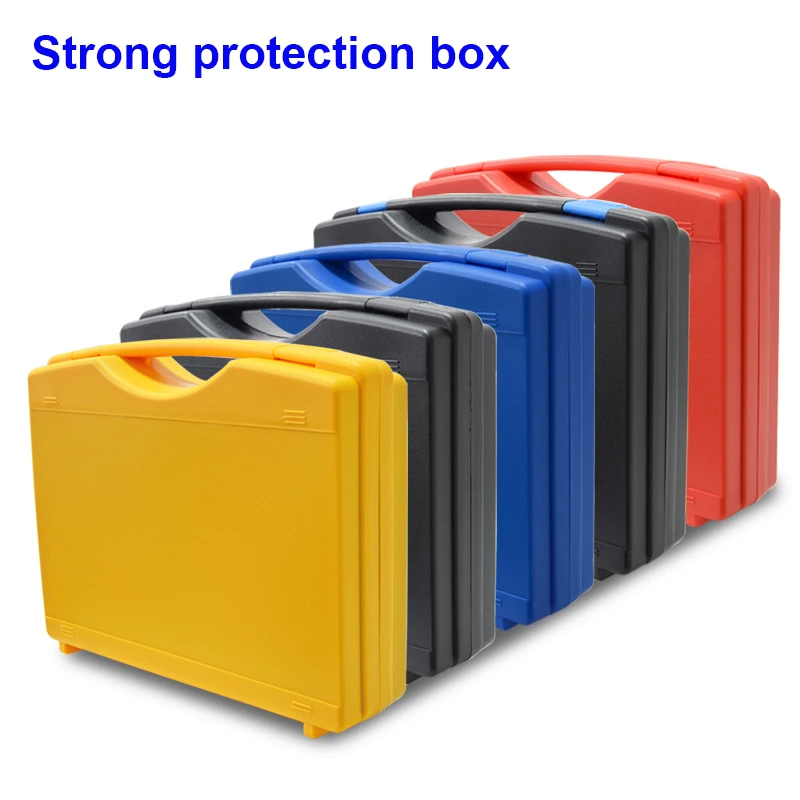 Baratos Caja de Herramientas fuerte caja de herramientas protectora caja de archivos portátil de plástico Caja de Herramientas multifuncional con espuma pre cortada