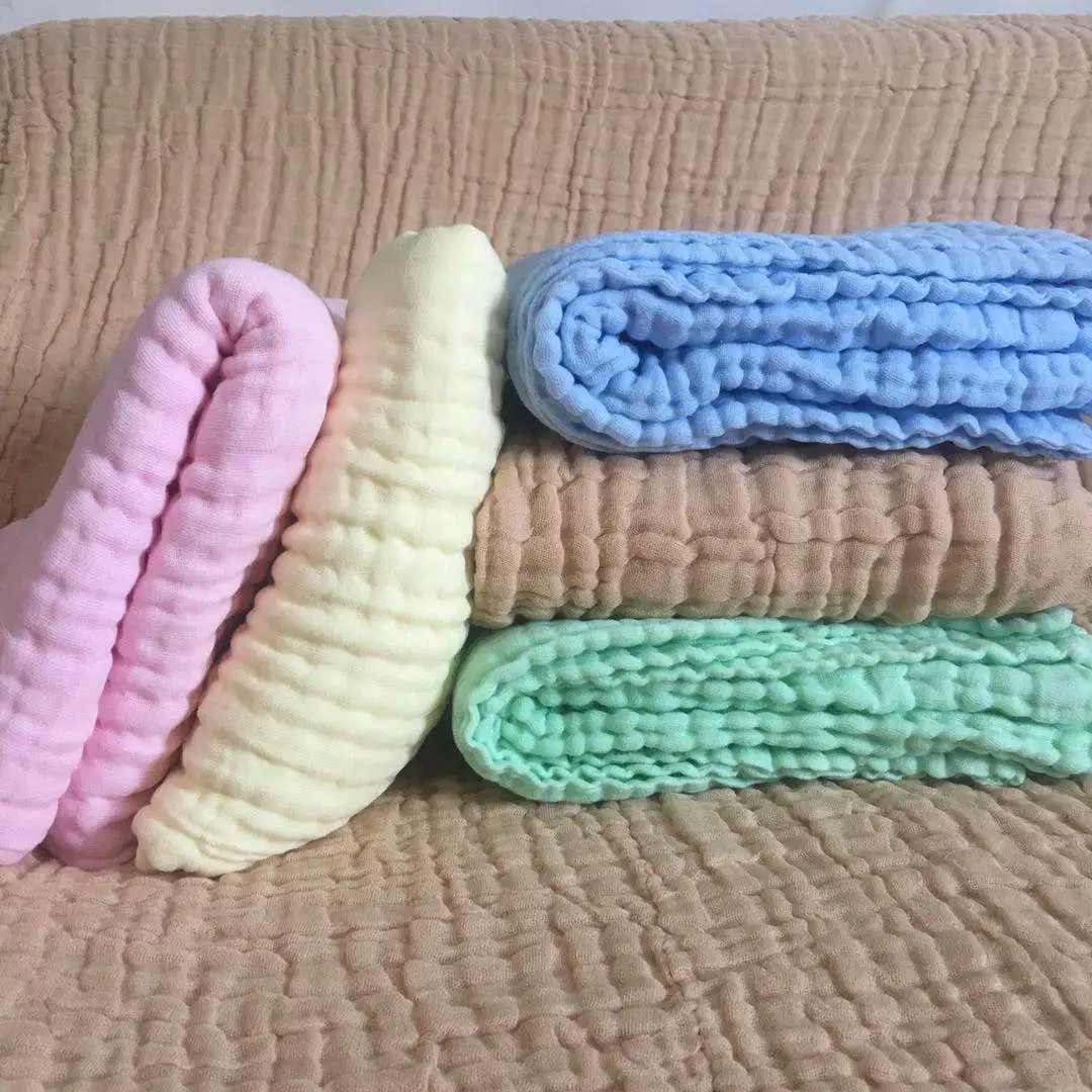 

105x105cm Muslin Swaddle Baby Bedding 6 Layers Baby Blankets Newborn Custom Blanket Couverture Bebe Emmaillotage