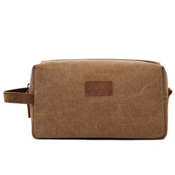 

Coffee Retro Men Travel Shaving Dopp Kit Cosmetic Makeup Organizer Canvas Toiletry Bag New Fashion Cosmetic Cases