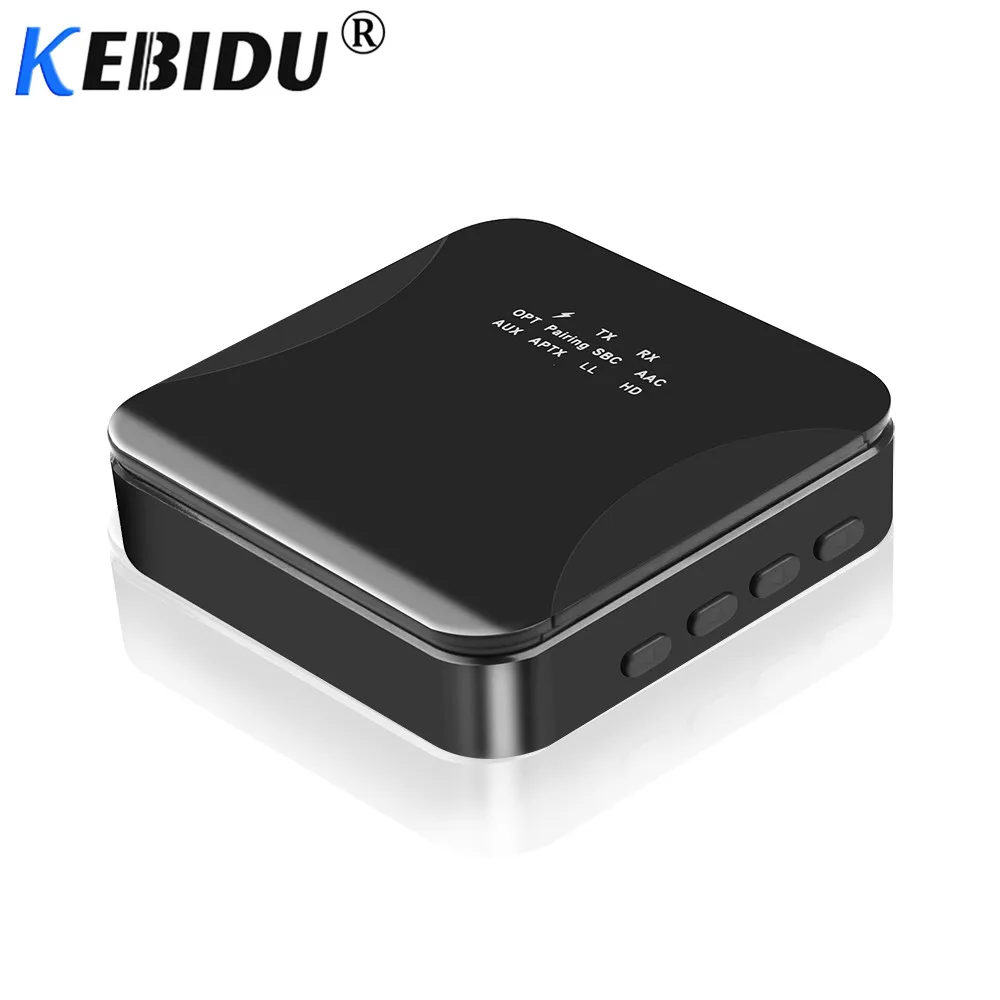 

Kebidu Bluetooth 5.0 Transmitter Receiver APTX Wireless Adapter HD LL Bt Audio Music 3.5mm 3.5 AUX Jack/SPDIF/RCA For TV PC Car