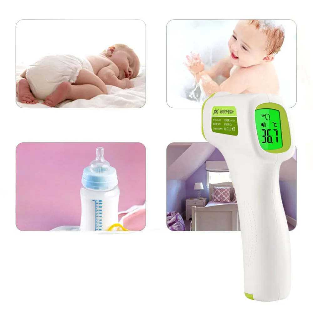

Infrared Forehead Baby Alarm Thermometer Digital Blacklight Fever LCD Non-contacts Body Temperature Meter Random Color