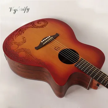 

NUNA Spruce face single 40inch acoustic electric guitar