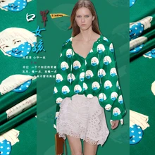 135 см широкая шелковая ткань с принтом метр 12 мм шелковая крепдешин ткань микро-перспективная рубашка платье ткань оптом шелковая ткань