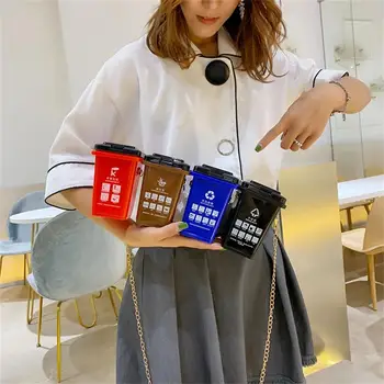 

Mini Crossbody Bags For Women 2019 Women's Cute Garbage Sorting Bag Trash Can Creative Shoulder Messenger Bag bolsa feminina