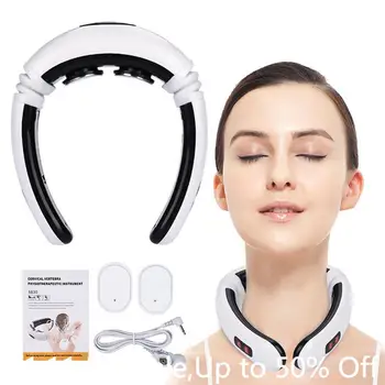 

Electric Neck Massager & Pulse Back 6 Modes Power Control Far Infrared Heating Pain Relief Tool Health Care Relaxation Machine