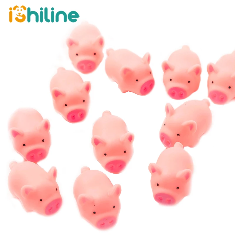 

3pcs/lot New cute 4.5cm Dog Toys pink Screaming Rubber pig Pet toys Squeak Squeaker Chew Gift home decorations Free Shipping