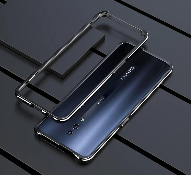 as photo OPPO Reno2 Золотая алюминиевая рама Гибридный армированный противоударный прочный защитный чехол для OPPO Reno металлический бампер жесткий ударопрочный чехол - Цвет: as photo
