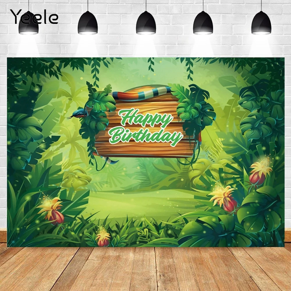 

Yeele Summer Tropical Jungle Forest Nature Scenery Baby Portrait Photography Backdrop Vinyl Birthday Photographic Background