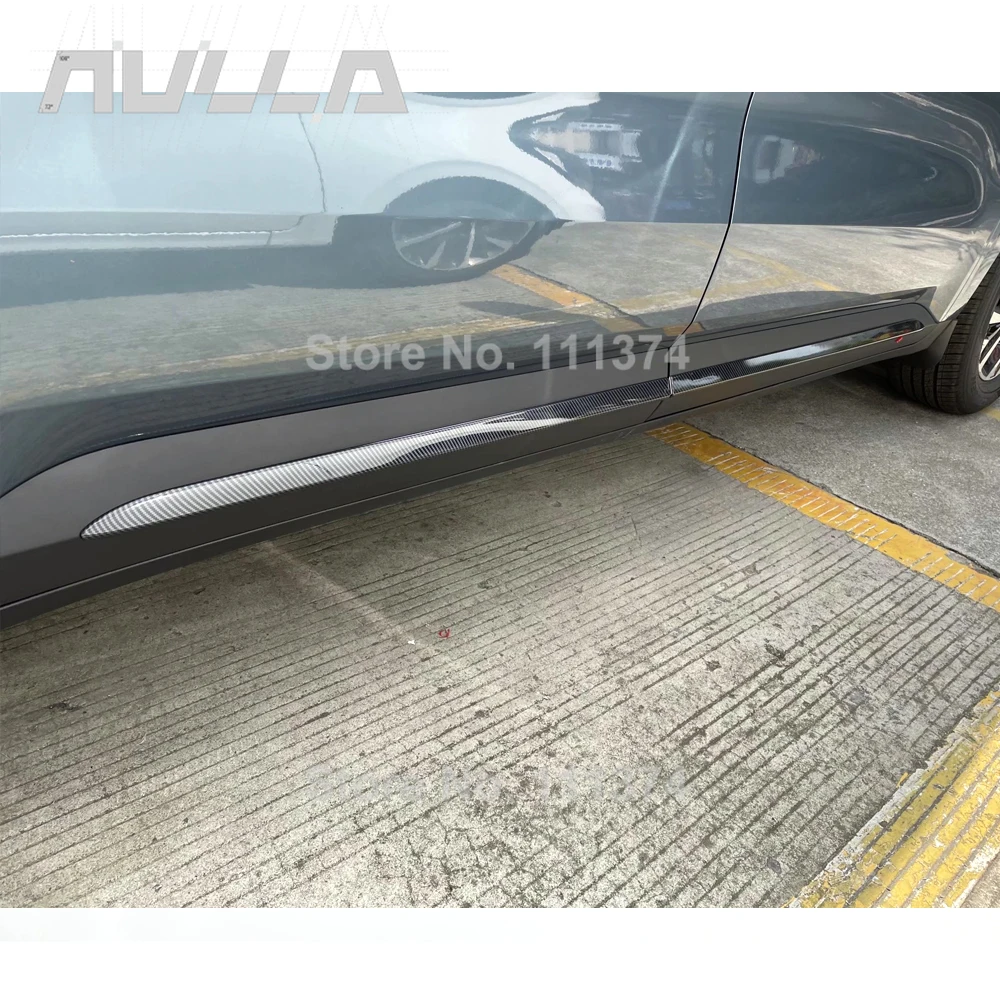 

For Kia Carnival KA4 2020 2021 2022 Side Door Body Trim Carbon Fiber Car Accessories Exterior Parts