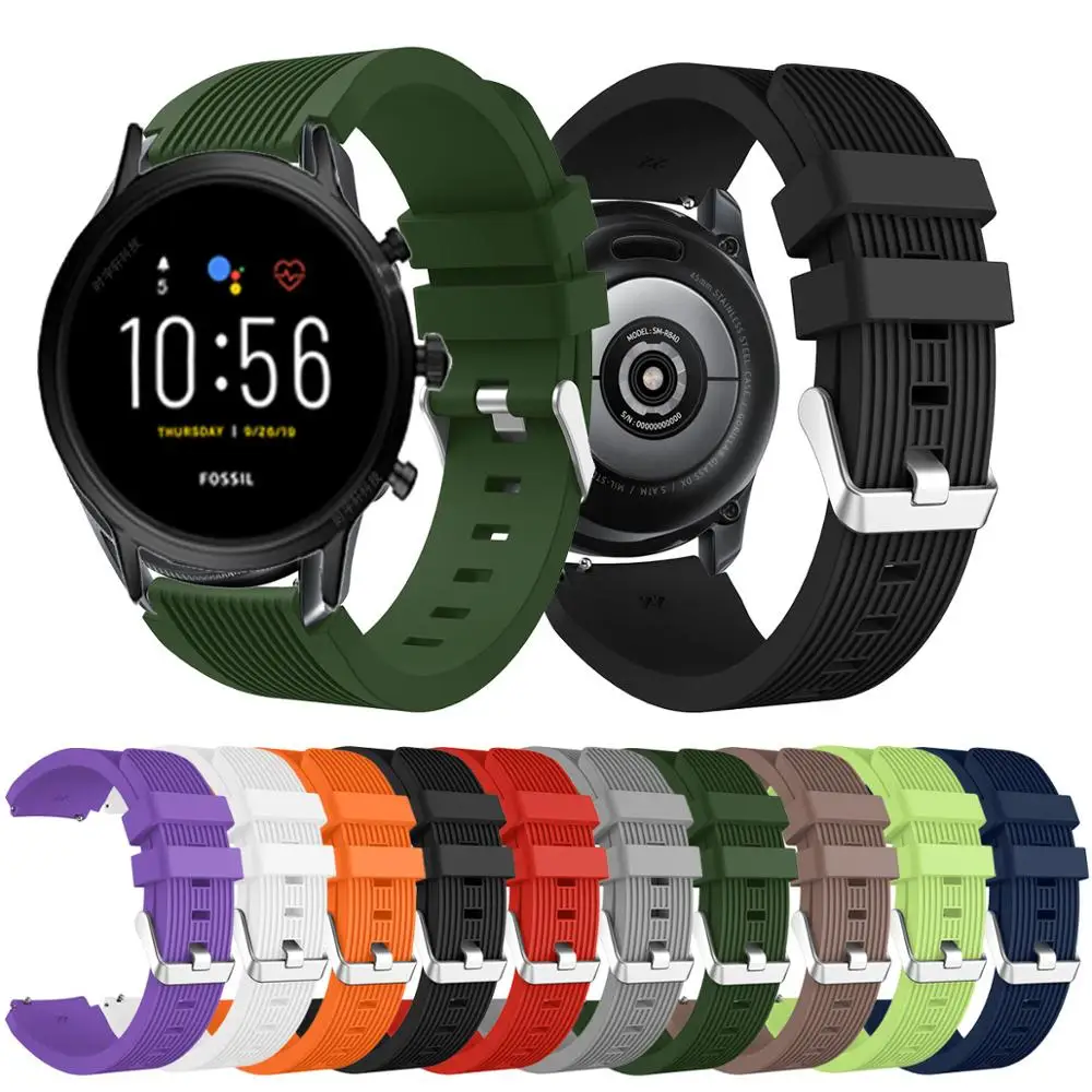 Cinturino 22Mm Per Fossil Gen 5 Julianna/Carlyle Hr Cinturino Da Polso Per Samsung Gear S3/ Asus Zenwatch 2/(Time Steel New Band