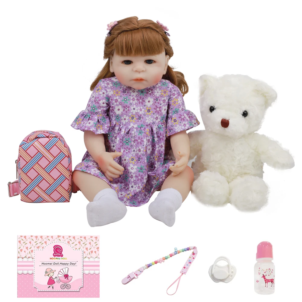 Кукла реборн силиконовая Реалистичная на все тело милая 18 дюймовая кукла для