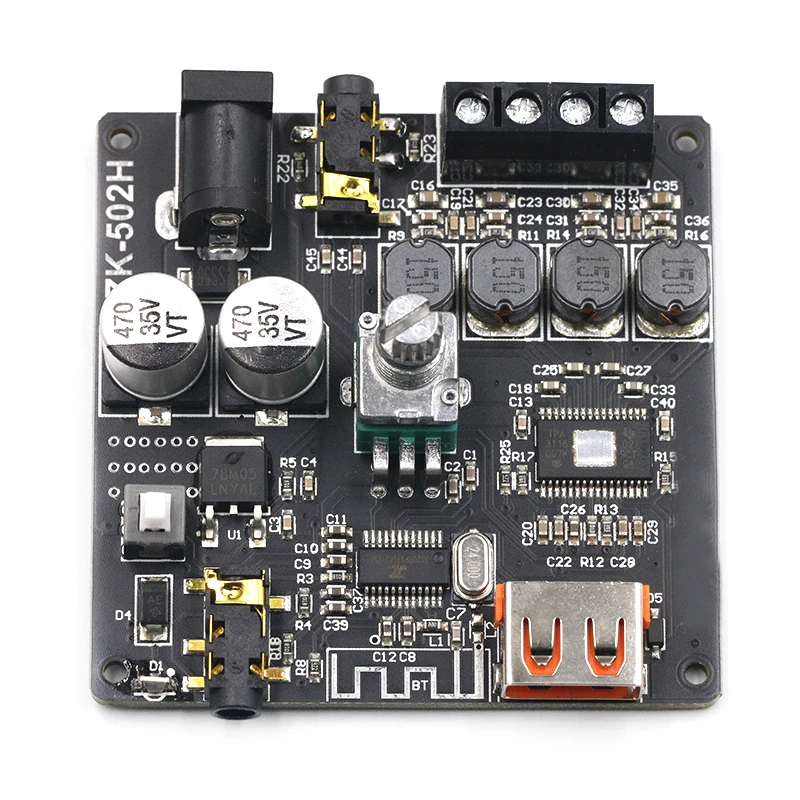 ZK-502H HIFI 2.0 Stereo Bluetooth Digital Power Amplifier Module TPA3116 50wx2 