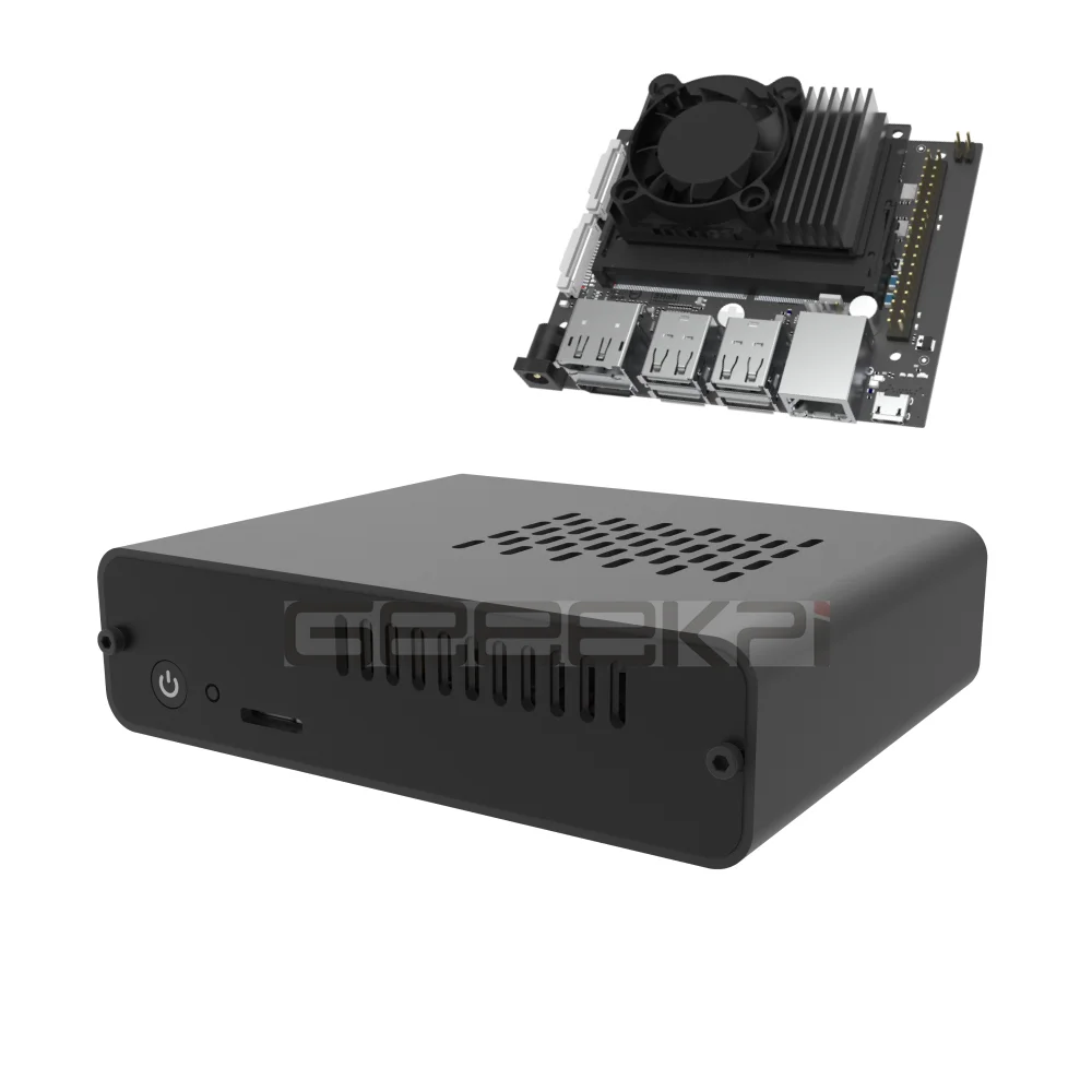 Deskpi Case para Jetson Nano ai Desenvolvimento Kit Cooler Pwm Ventilador Nuc Estilo Liga de Alumínio Traseiro Acrílico Painéis Faça Você Mesmo Evitar Confuso Cabo - Imagem 6