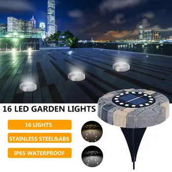 

Solar Ground Lights Simulated Stone Light 16 LED Garden Lights Waterproof Outdoor Light With Light Sensor For Lawn Walkway