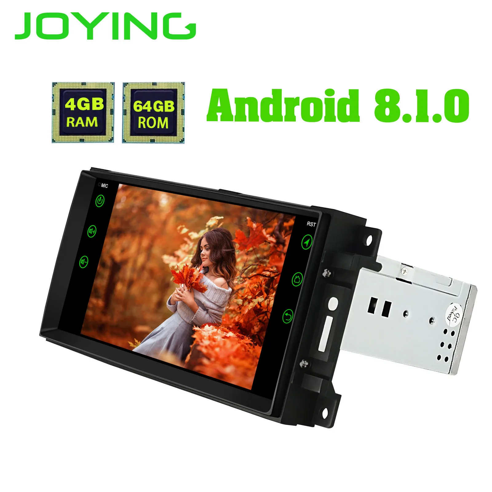 Android 8,1 автомобильный Радио стерео плеер 4 Гб+ 64 ГБ с DSP для Jeep Octa Core 1024*600 поддержка 3G/4G рулевое колесо управление головное устройство