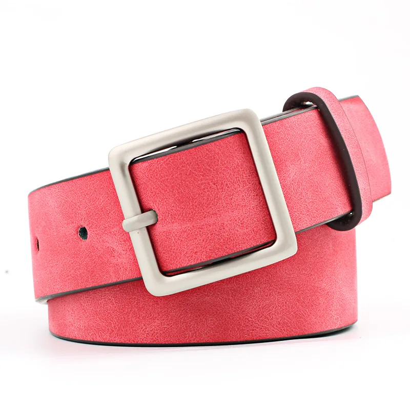 western belts for women ZLD Designer Multi-color optional Wide Leather Belt Waistband Female Vintage Square Pin Buckle Waist Belts for Women Dresses black belt for women