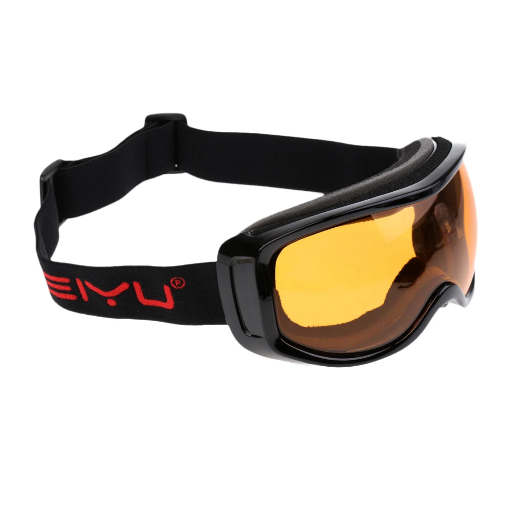 Black Orange Lens Сноубординг очки профессиональные сноуборд очки снегоход глаз протектор - Цвет: Black Orange Lens