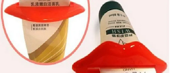 2 шт./лот многоцелевой экструзии креативные Красные Губы Зубная паста сжимающее устройство Зубная паста гели крем лосьон соковыжималка