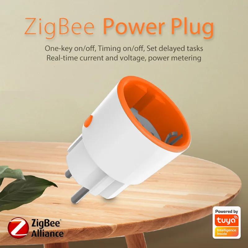 Tuya 스마트 ZigBee 전원 플러그 EU 16A 소켓 KWh 전기 에너지 모니터 Singal Extender 리피터 지원 Alexa Google 홈