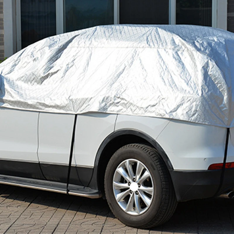 Универсальные полуавтомобильные солнцезащитные шторы для машины пылезащитный чехол Защита от солнца защита от снега непромокаемый и Прочный чехол для автомобиля