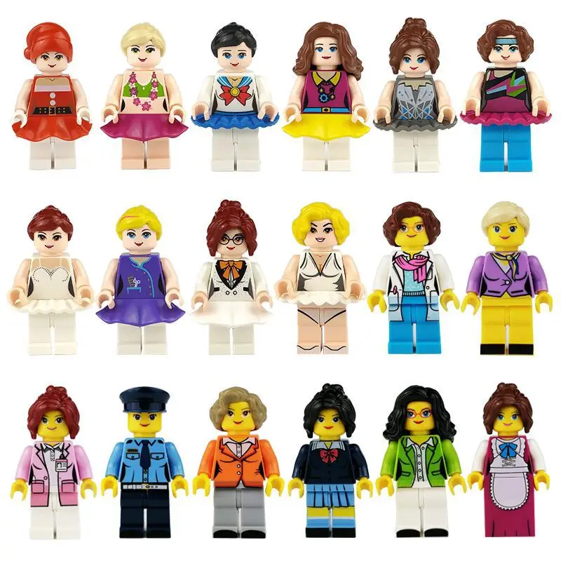

18pcs Girl Puzzle Education Assemble Building Blocks Toys Assembling Figures Spell Inserting Bricks Gifts