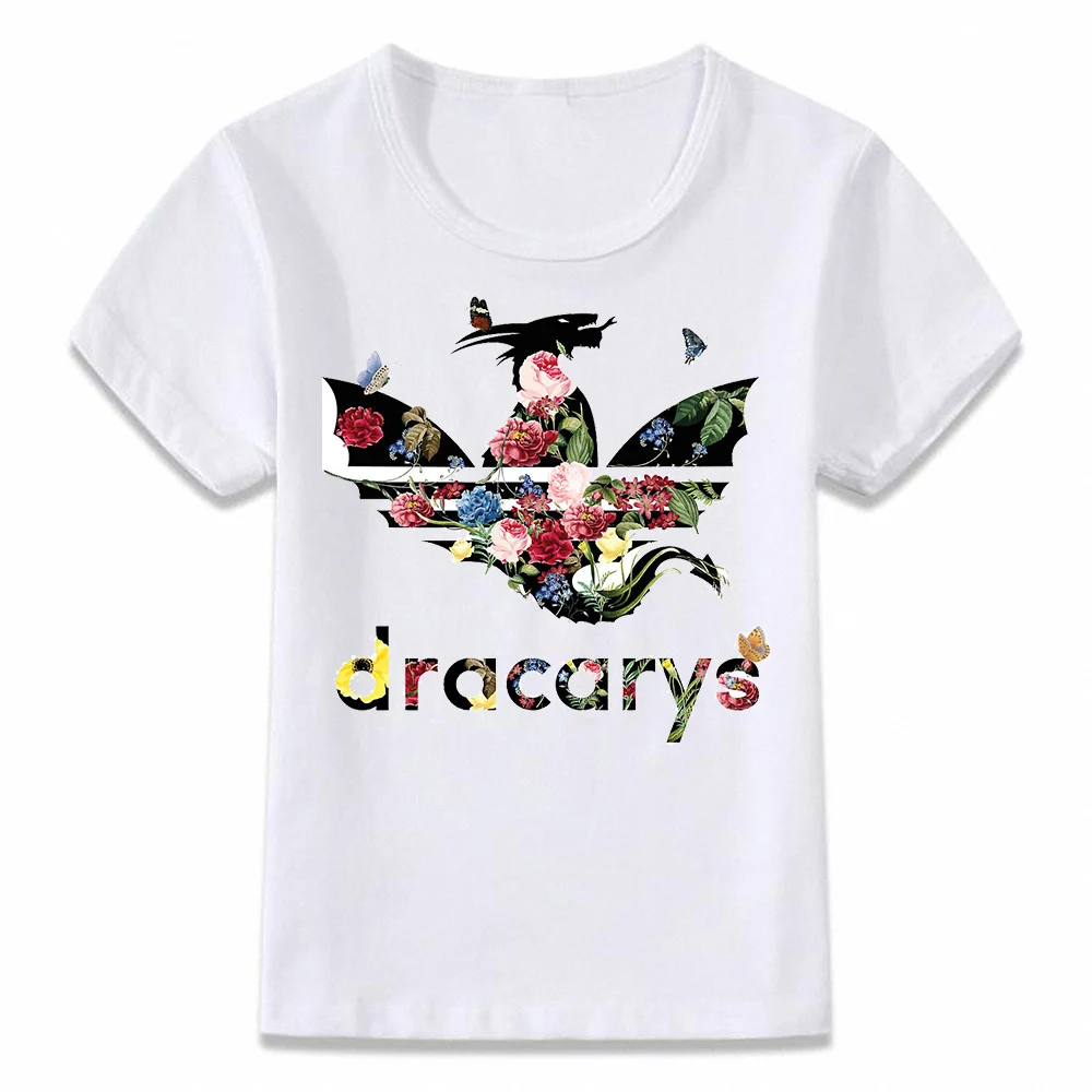 Детская одежда футболка Daenerys Targaryen Khaleesi цветочный дракон для девочек издание Игра престолов Футболка для малыша - Цвет: 5P076U