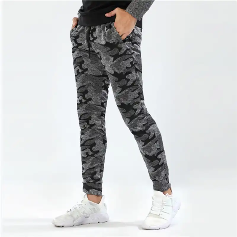 Mens Sweatpants Fitness Pants Workout Joggers Training Sport Camouflage Trousers